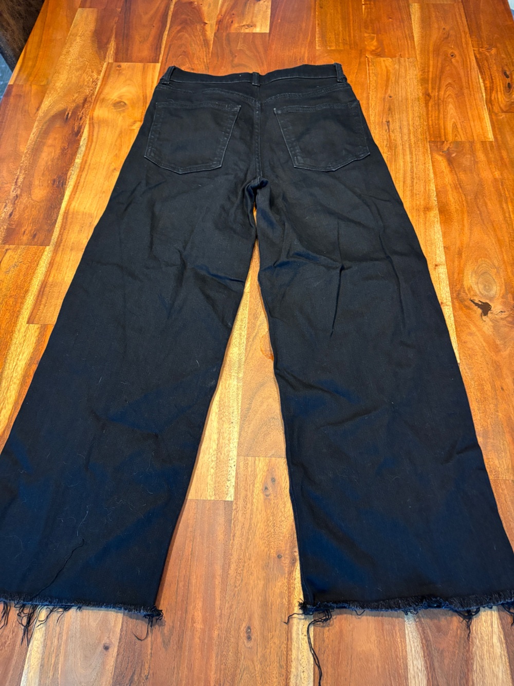 Reformation Emma High Rise Wide Leg Black Wash Jeans - Size 26 - Picture 2 of 8
